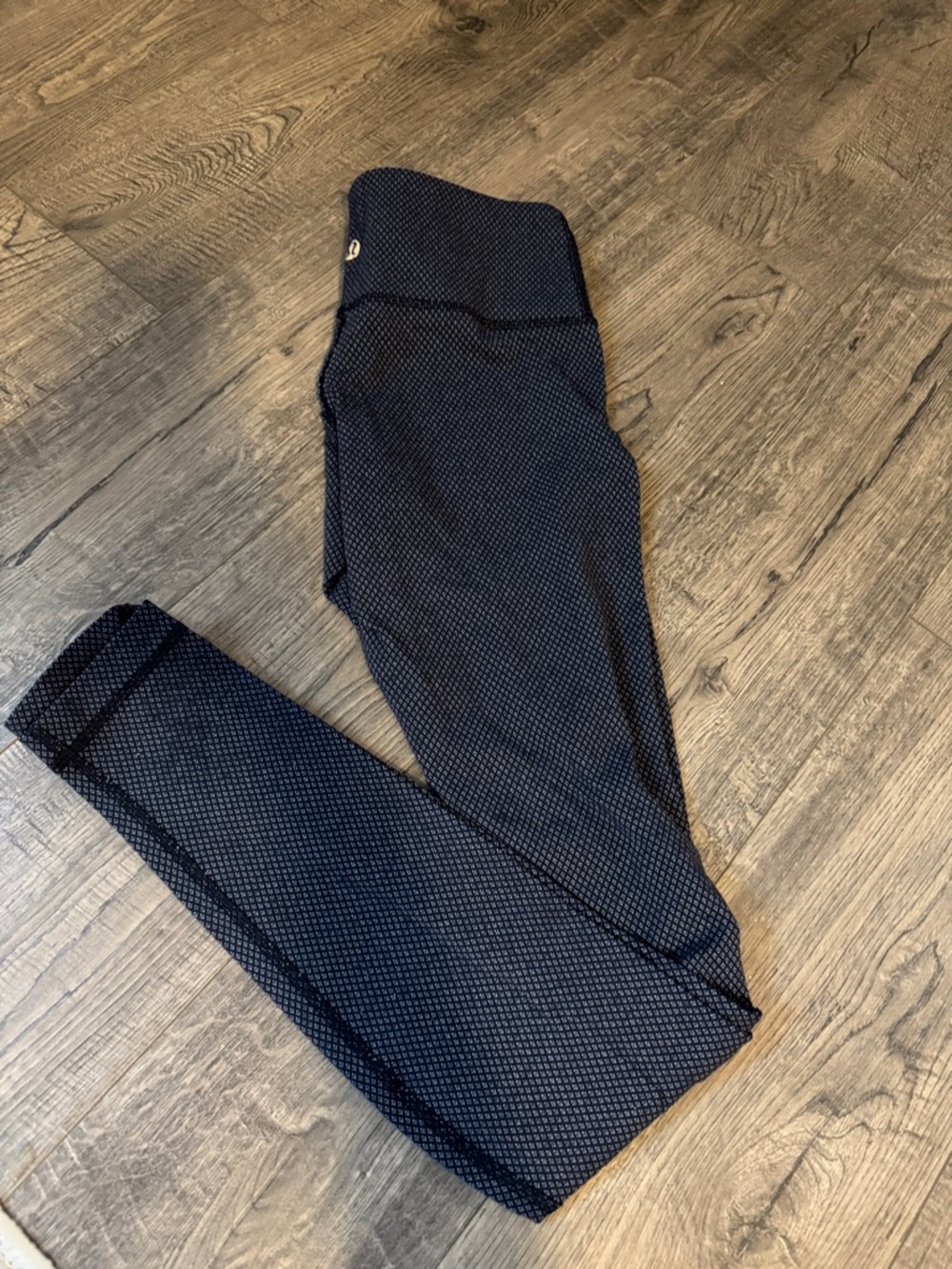 lululemon athletica Navy Textured High-Rise Leggings